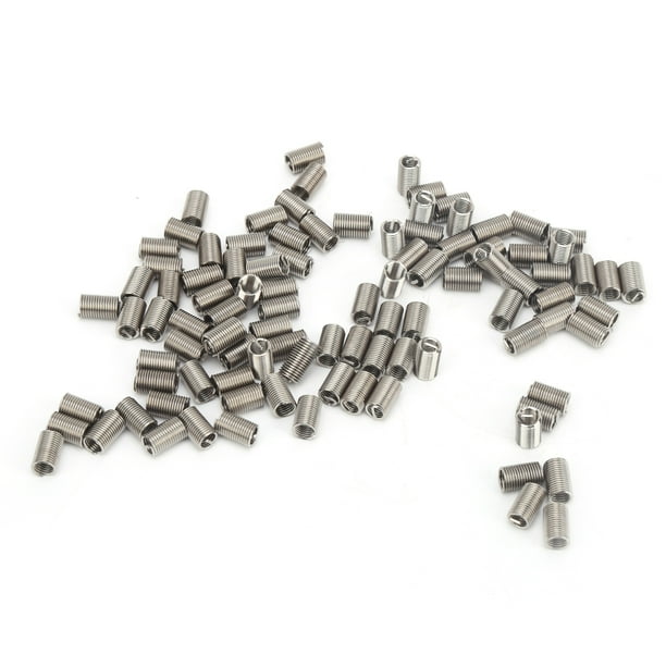 Thread Repair Tool High‑Strength Repair Tool Thread Inserts SUS304 100Pcs Zinc Alloy for Aluminum Alloy Thread Repair Tool High‑Strength Repair Tool Thread Inserts SUS304 100Pcs Zinc Alloy for Aluminum Alloy